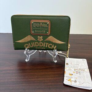 Loungefly Harry Potter Golden Snitch Zip Around Purse Vegan Leather NWT